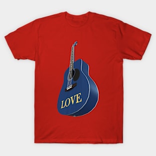 Blue Guitar – Music be the food of love T-Shirt